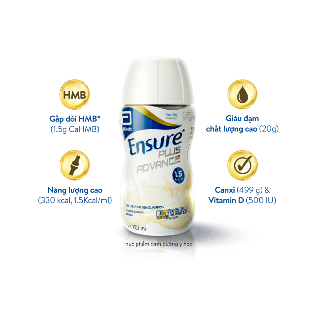 Sữa Abbott Ensure Plus Advance 220ml dinh dưỡng cho người bệnh ung thư