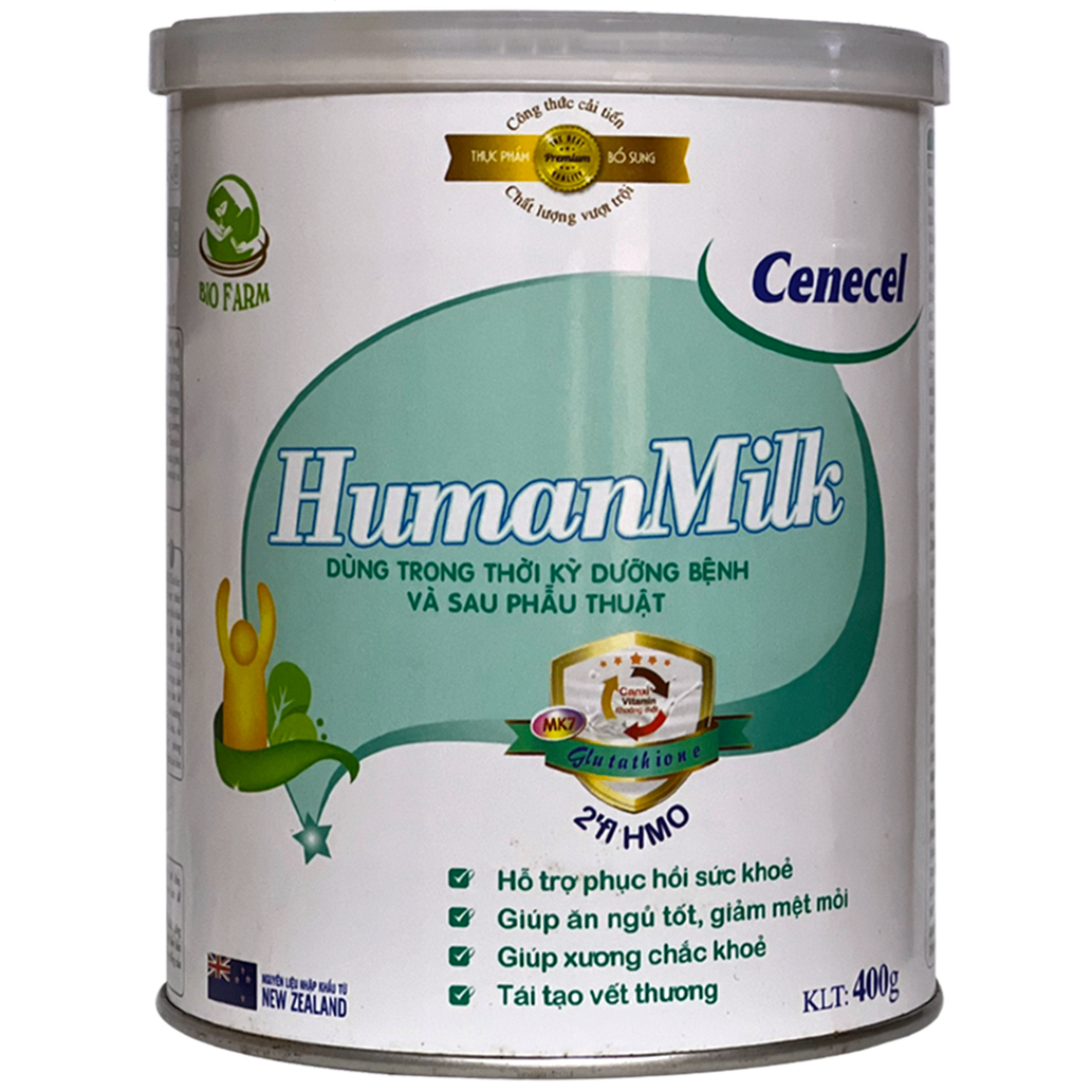 Sữa bột HumanMilk Cenecel ( Cho người bệnh, bệnh nhân ung thư sau hóa xạ trị )
