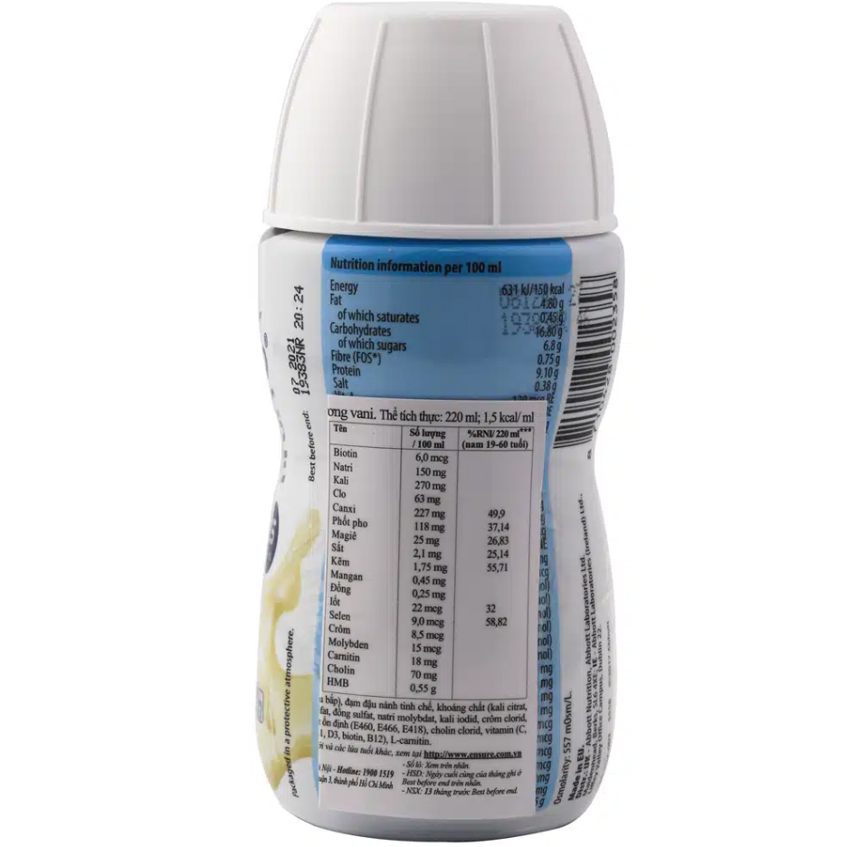 Sữa Abbott Ensure Plus Advance 220ml dinh dưỡng cho người bệnh ung thư