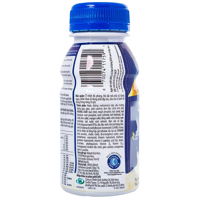 Sữa Ensure Gold Vigor Abbott bổ sung dinh dưỡng, vitamin, khoáng chất cho cơ thể