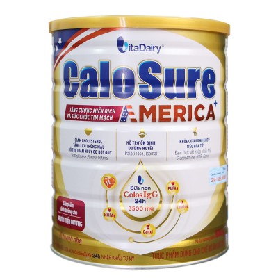 Sữa bột Calosure America+ tiểu đường bảo vệ cơ xương khớp, tim mạch, chống đột quỵ